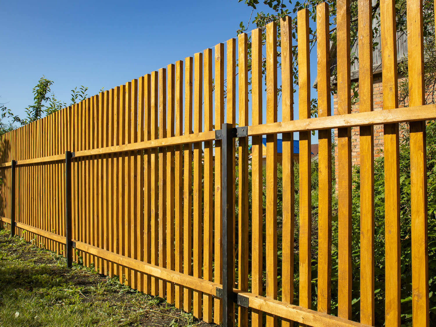 New wood fencing