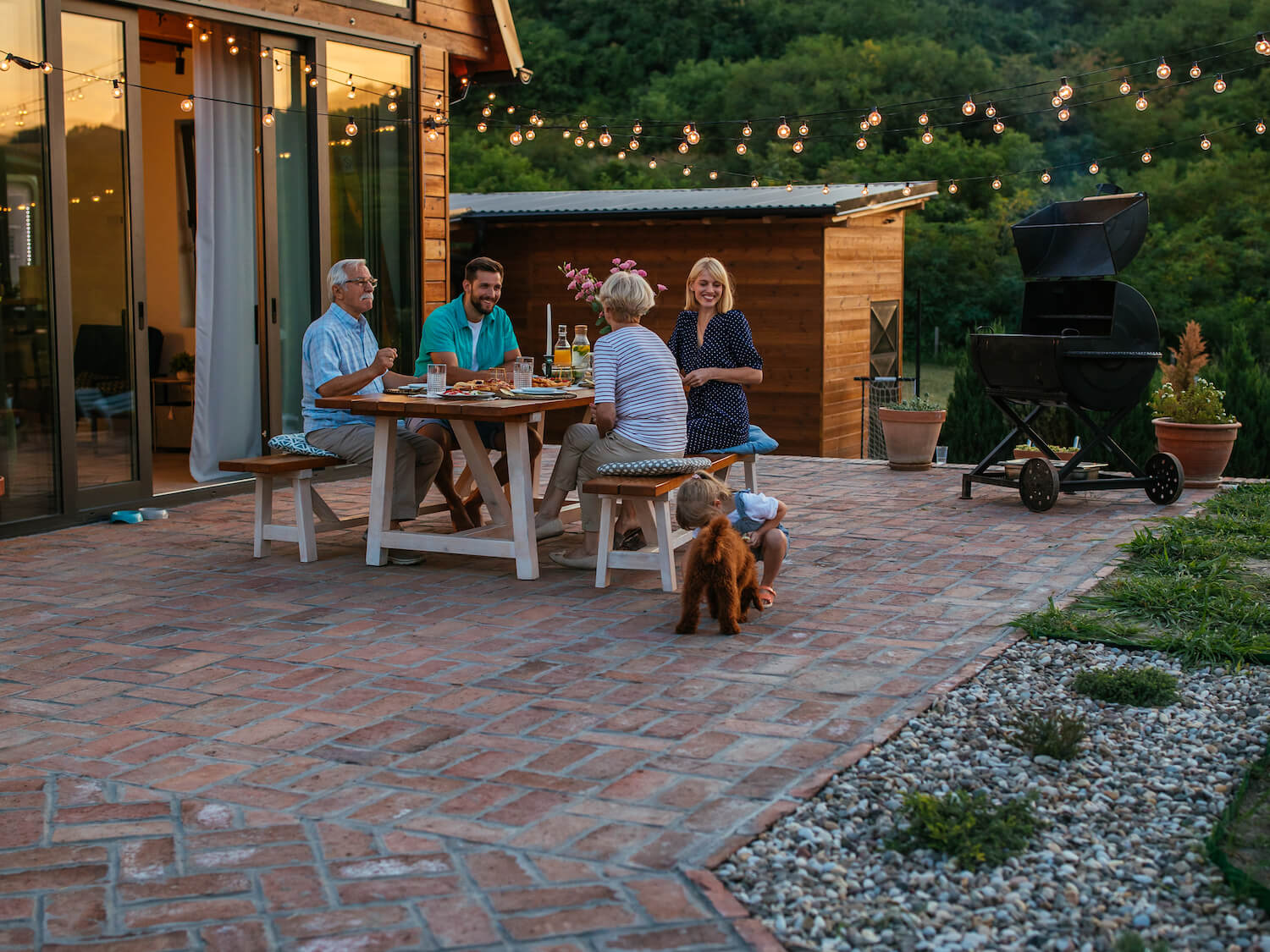 Outdoor patio area